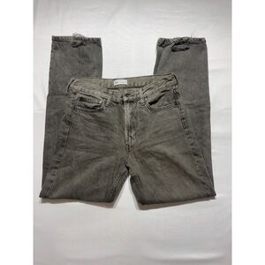 Zara Women's Gray Distressed Straight Leg Jeans Size 6